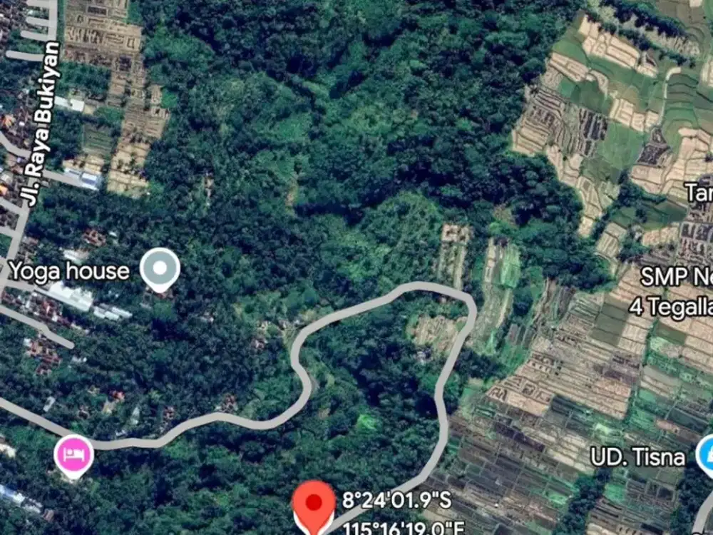 Tanah pinggir jalan los sungai dekat anantara hotel payangan ubud