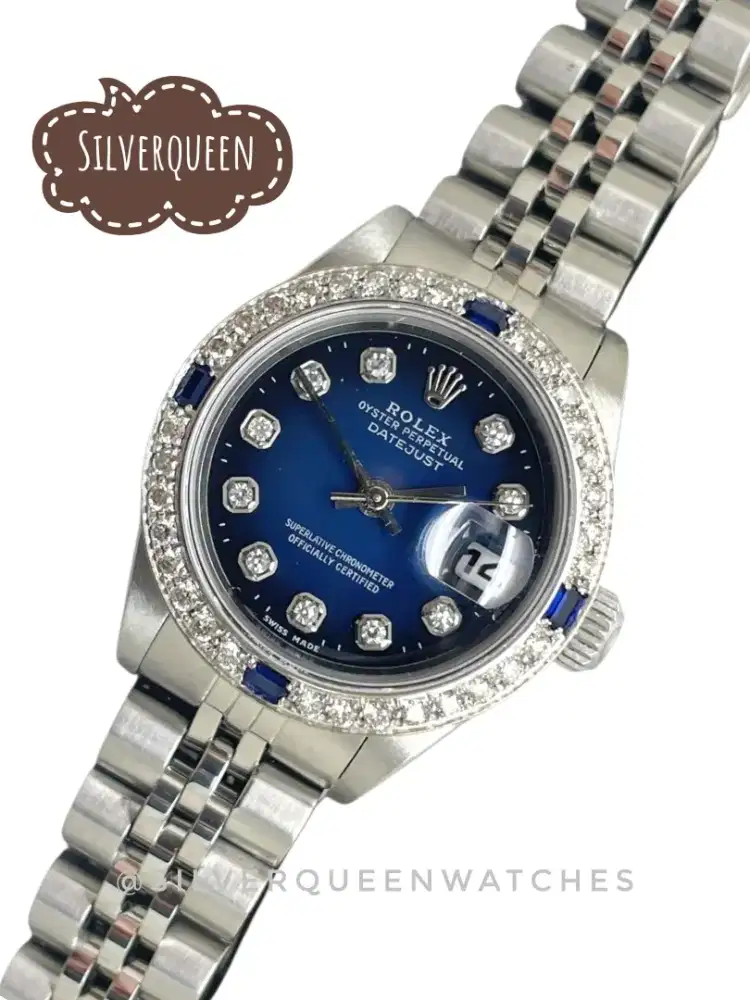 Promo Rolex Ladies Blue Tutone Diamonds