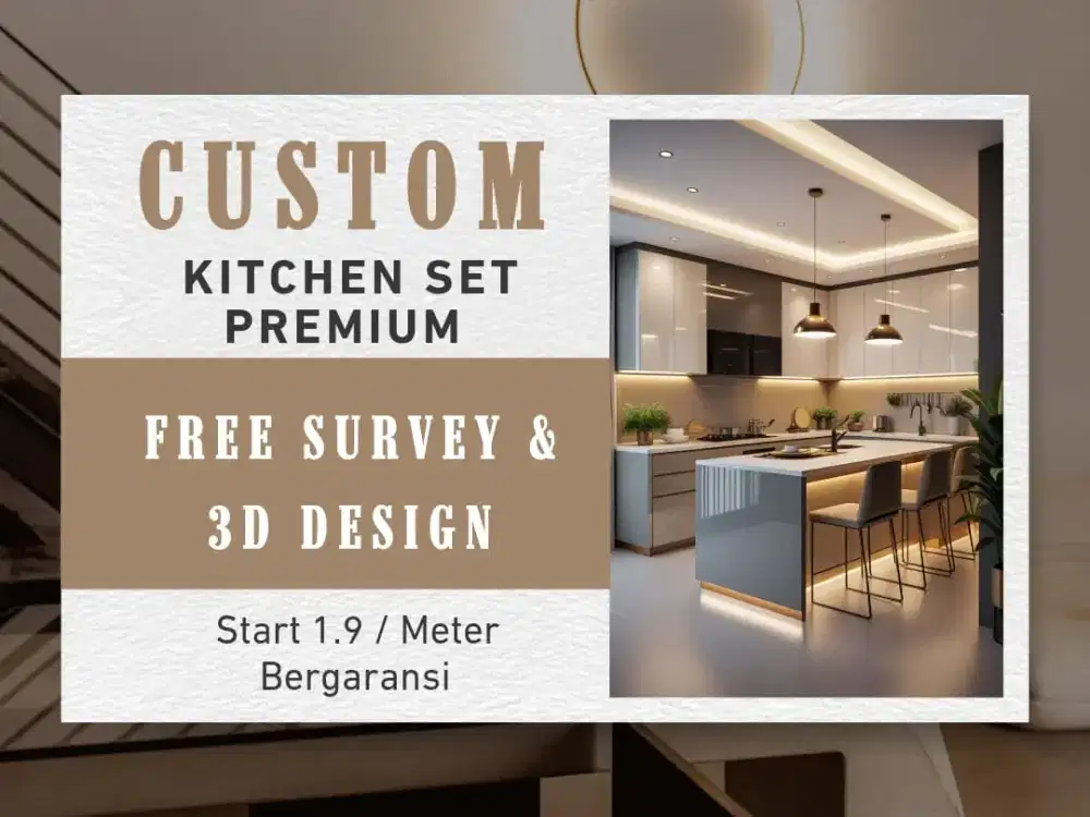 Kitchen Set Custom Tangerang – Free Desain 3D & Survey