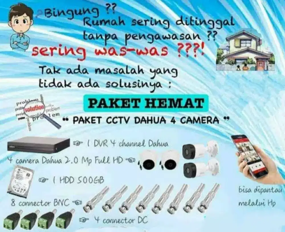 Paket cctv dahua 2MP