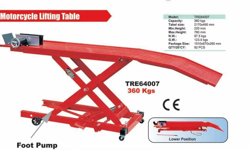 DUTEC Bike Lift / Motorcycle Lift Table Alat Angkat Motor 800LBS 360Kg