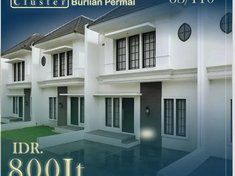 Town House Klasik  – Type 63/110 Mulai 800 Juta – Cluster Burlian Permai Sukabangun II