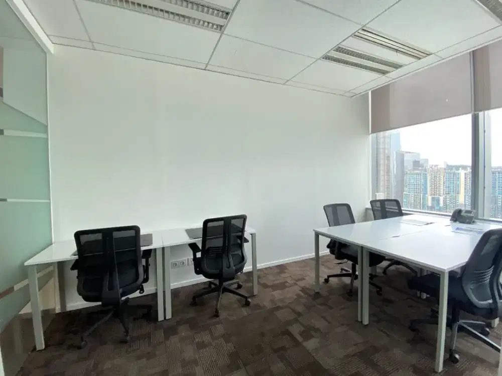 Sewa Kantor Siap Ditempati untuk 8 Pax di DBS Tower dekat Lotte Mall