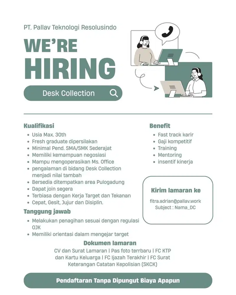 Lowongan kerja desk collection