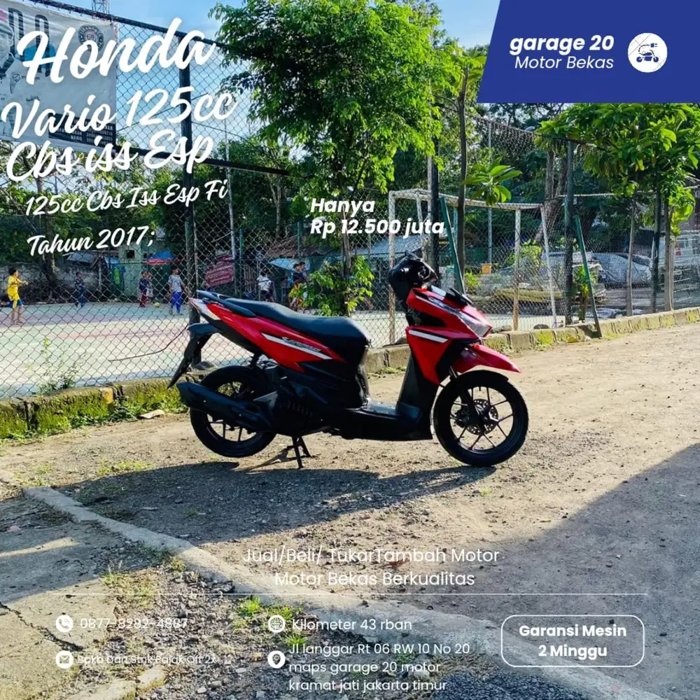 Honda Vario 125cc Cbs Iss Esp Fi Pgm Fi Tahun 2017