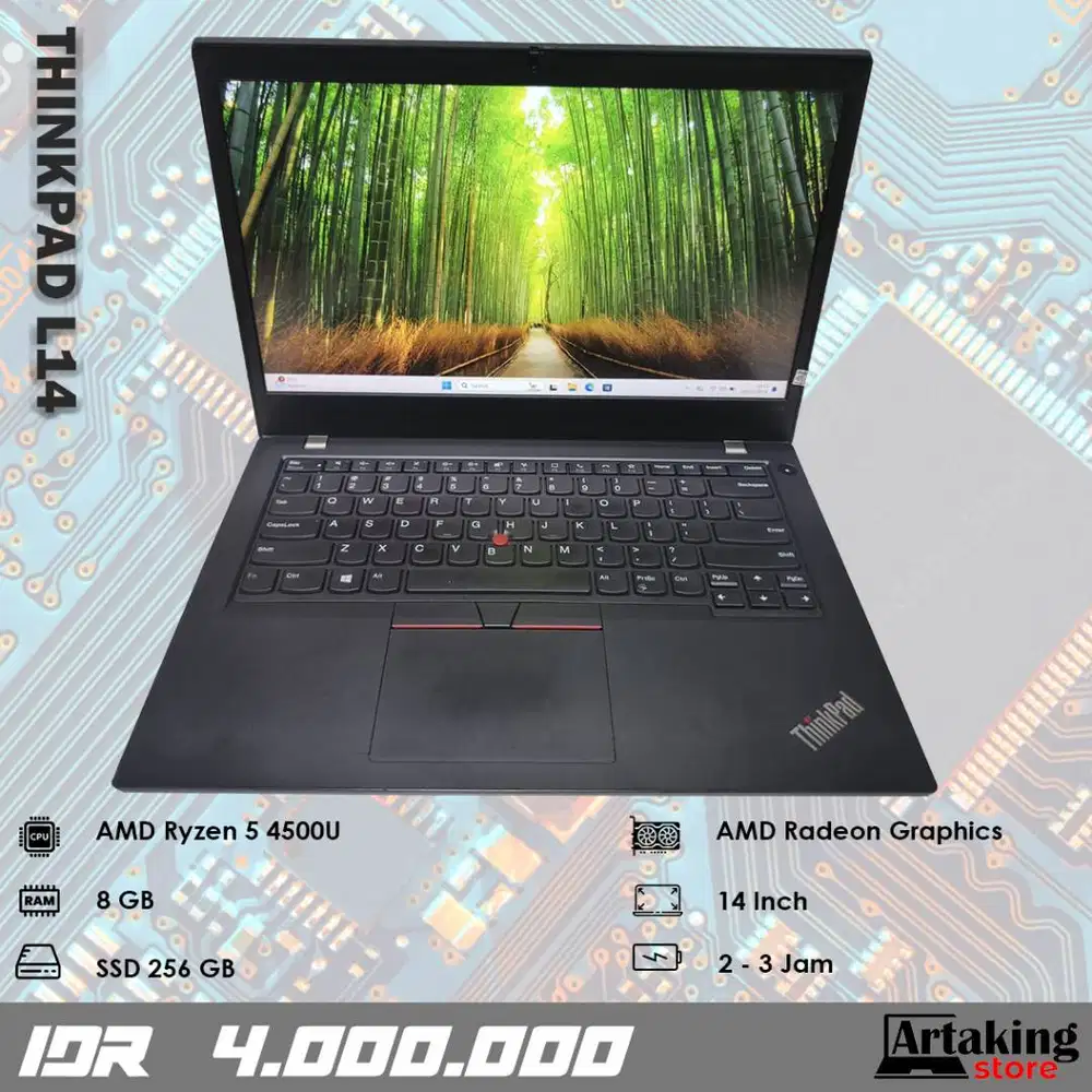Lenovo Thinkpad L14 - Ryzen 5 - Ram 8 GB - SSD 256 GB