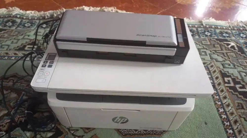 Printer HP laser jet pro MFP M28w dan Scansnap S1300i