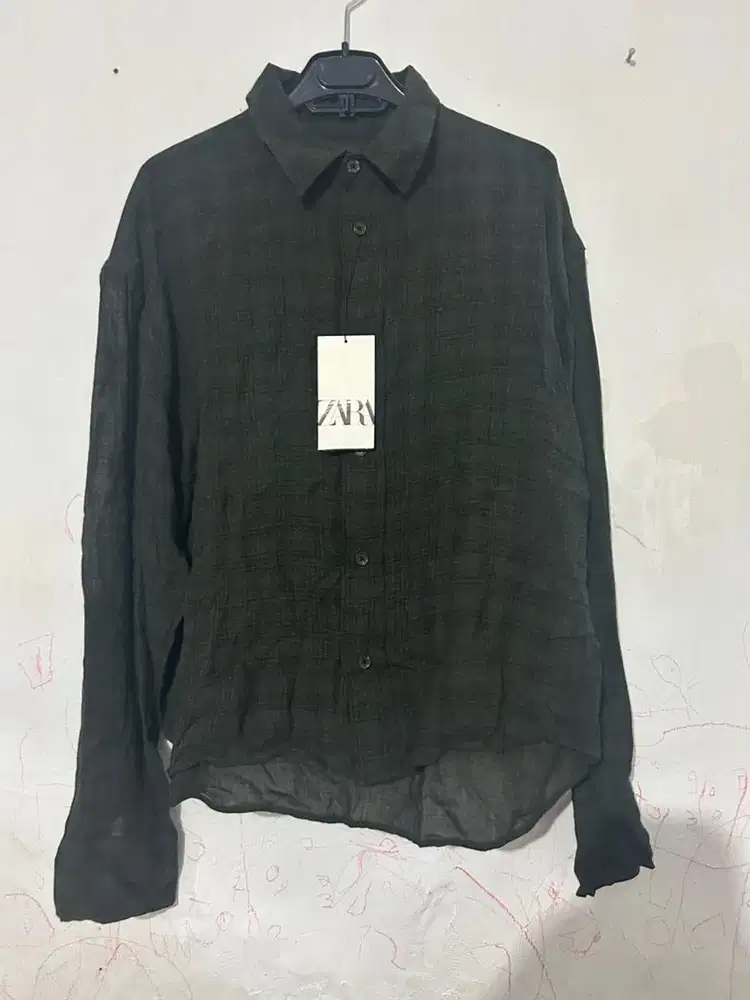 Kemeja zara kotak kotak