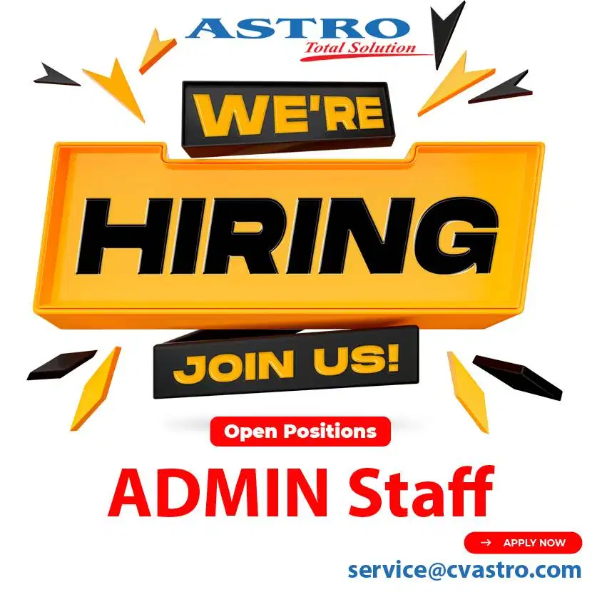 Admin Staff, Dicari Segera!!!