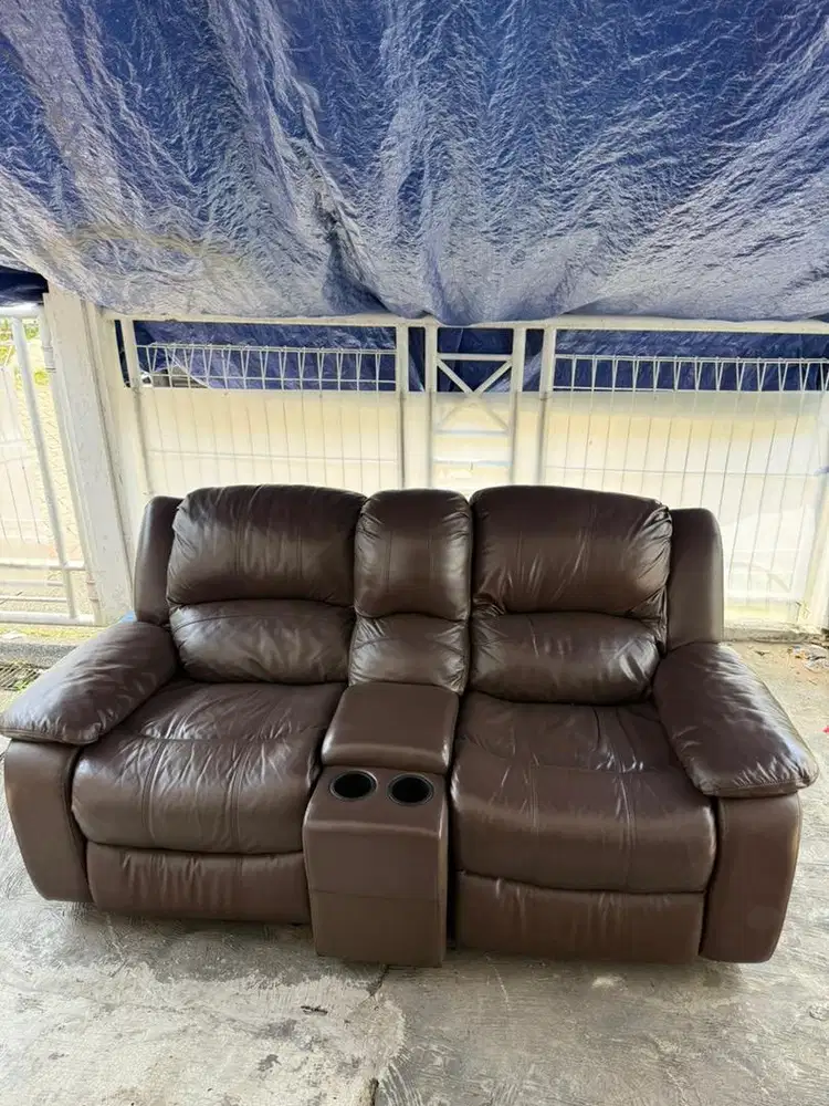 SOFA RECLINER INFORMA CHEERS MADISON LEATHER GENUINE ( ROCKING )