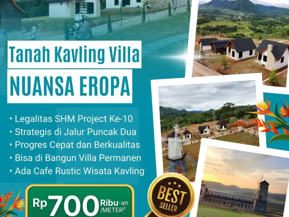 Jual Tanah SHM di Kavling NAHV murah di kawasan wisata puncak 2 Sukamakmur bogor