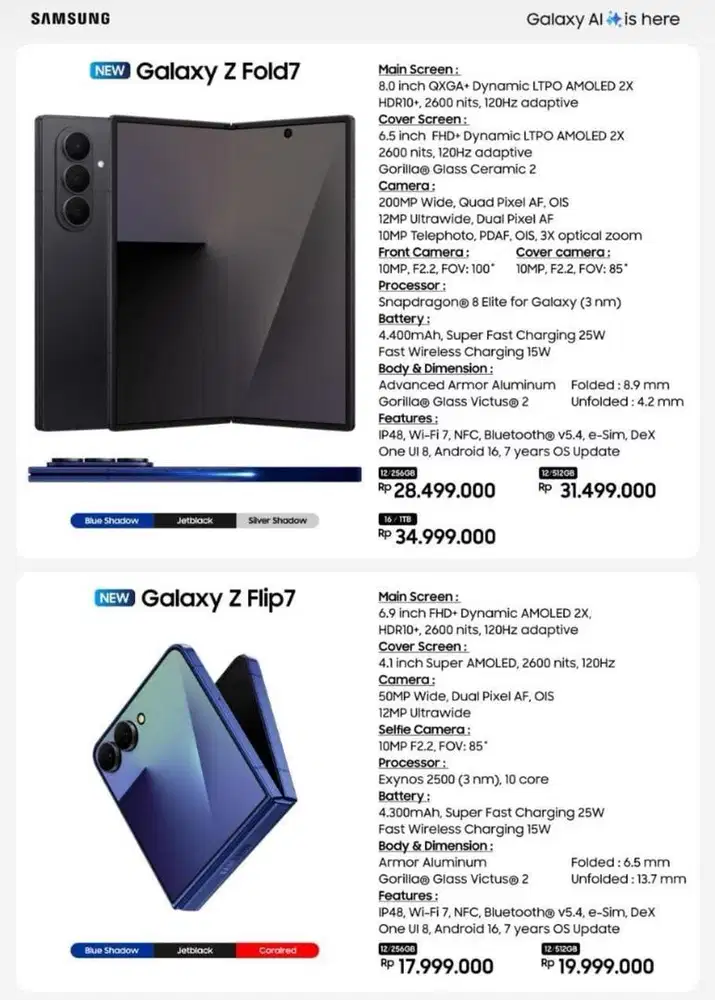 PROMO CICILAN SAMSUNG ZFOLD 7 & ZFLIP 7 TANPA BUNGA,TANPA ADMIN,
