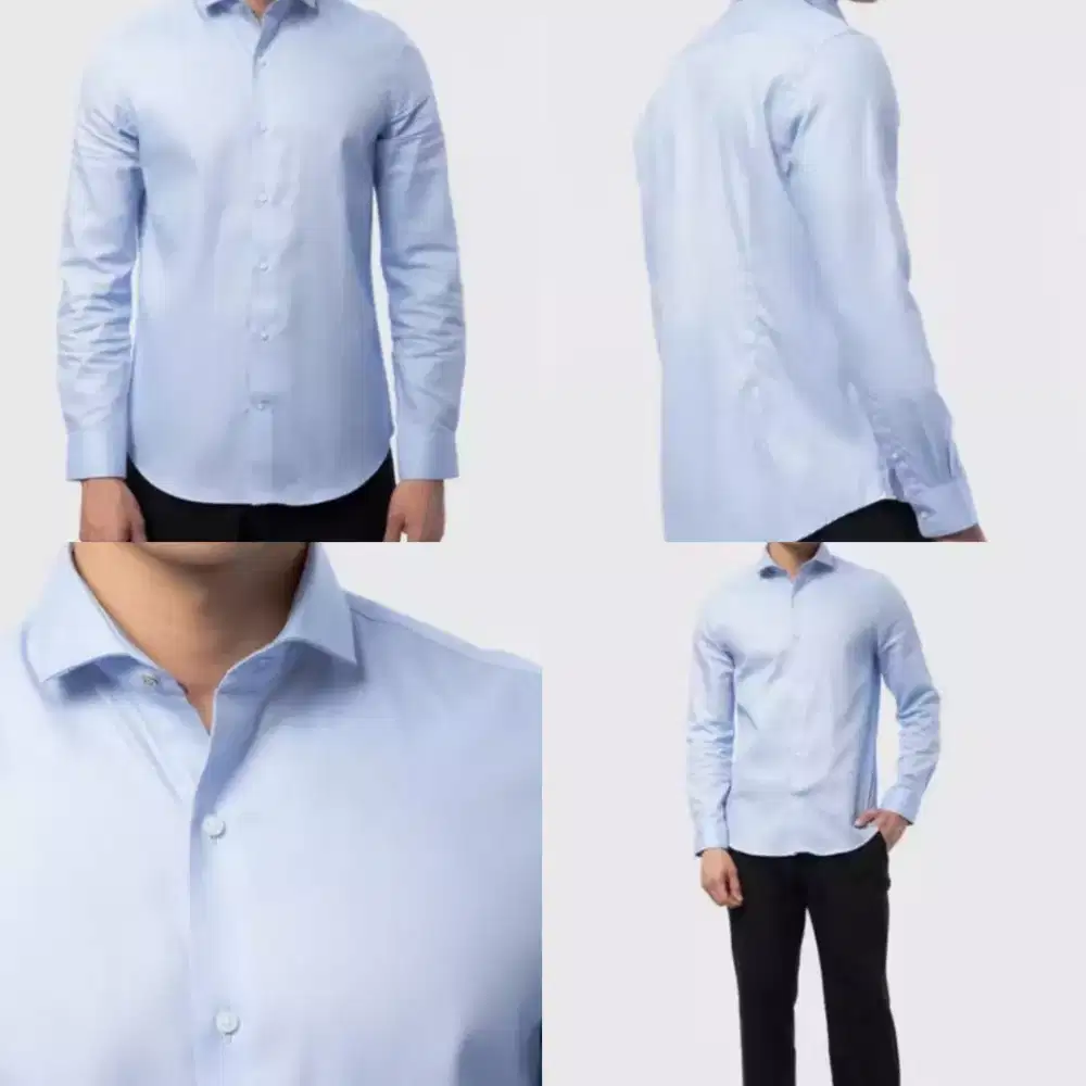 Kemeja WOOD SLIM FIT LENGAN PANJANG BIRU SIZE XL