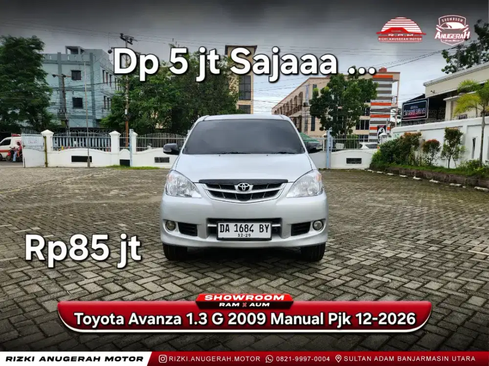 Dp 5jt Toyota Avanza 1.3 G 2009 Manual Pjk 12-2026