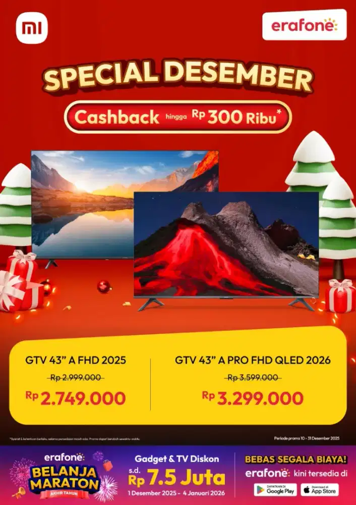 Cash / Credit Xiaomi Google TV 43 ich tanpa dp