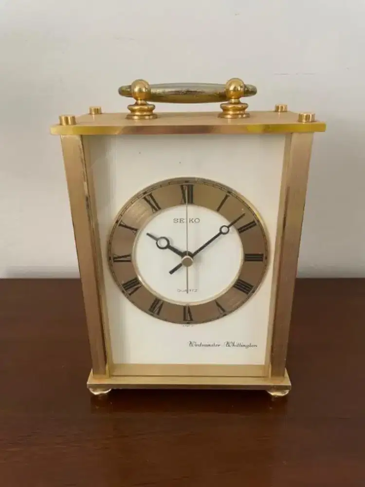 Seiko Mantle Quartz Clock Jam Pajangan Antik