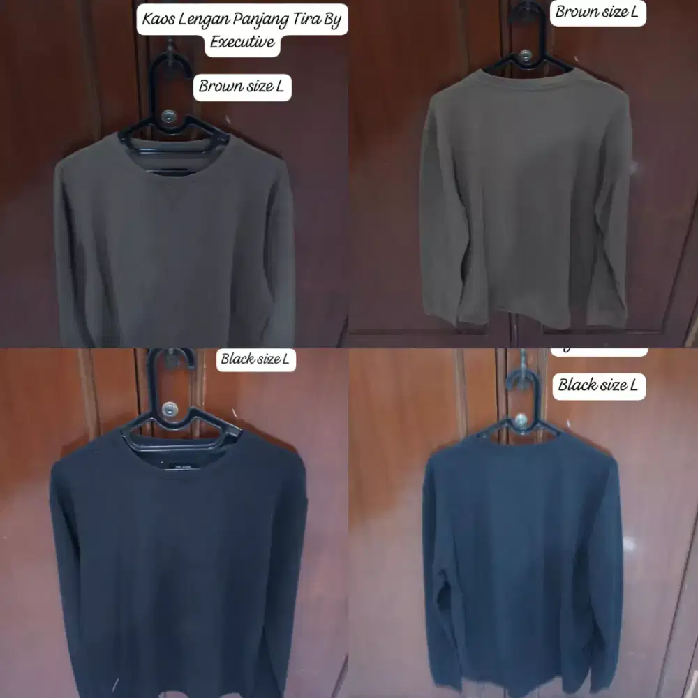 Kaos Sweater Tira Jeans Black or Brown Size L by Executive