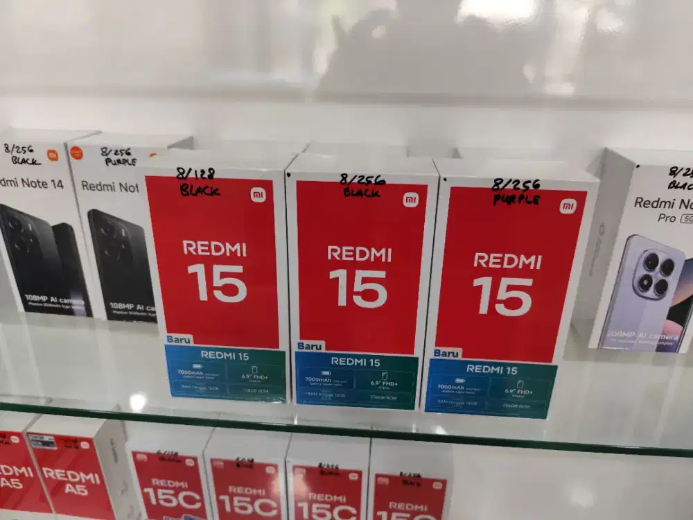 Redmi 15 NEW,TERMURAH + FREE TUMBLER,GARANSI RESMI 15 BULAN