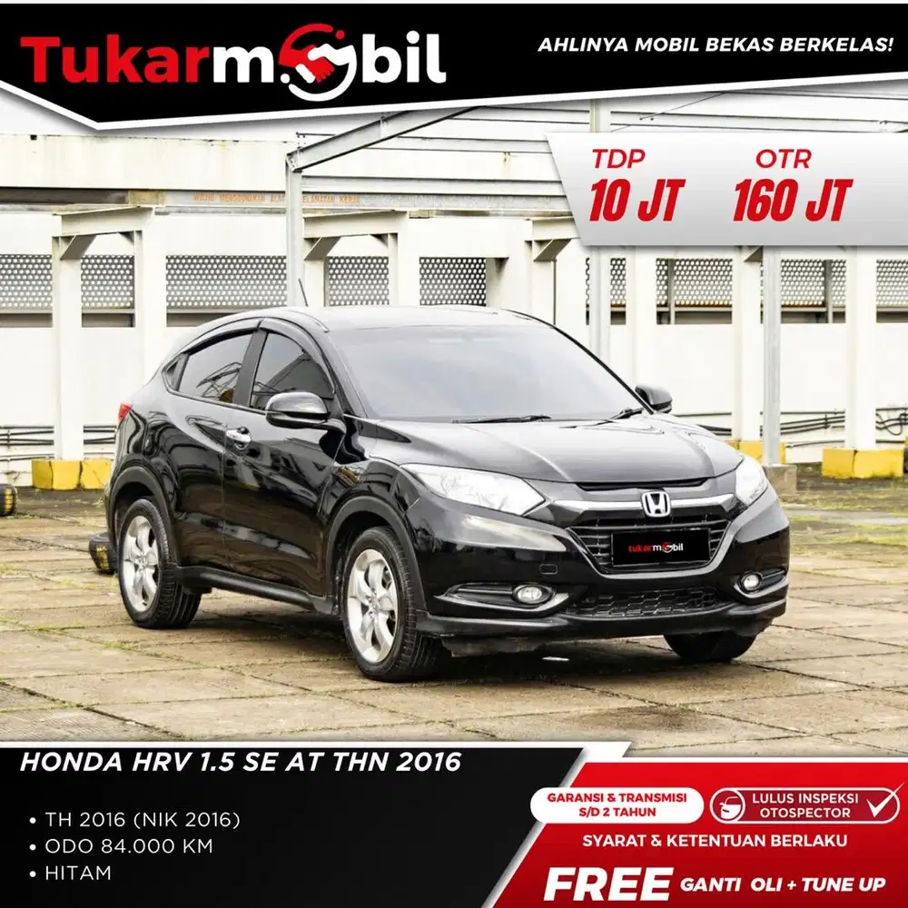 [BERGARANSI] HONDA HRV E 1.5 MATIC TAHUN 2016 HITAM