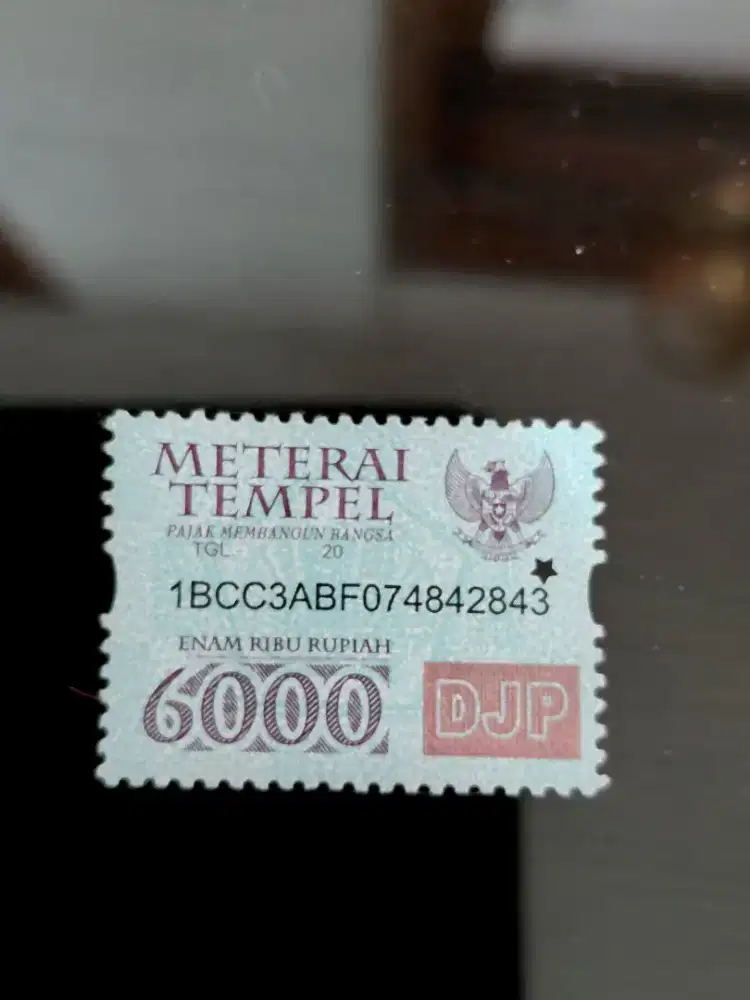 Materai / meterai / benda pos perangko 6000
