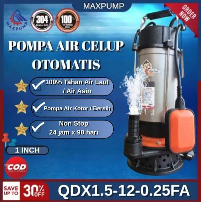 Pompa Celup Air Bersih MAXPUMP Submersible Water Pump Otomatis Pompa