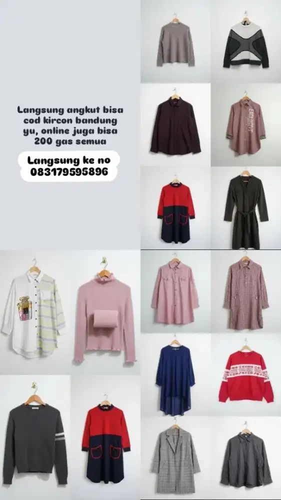 BAJU PAKETAN/BAJU WANITA/SWEATER/KEMEJA