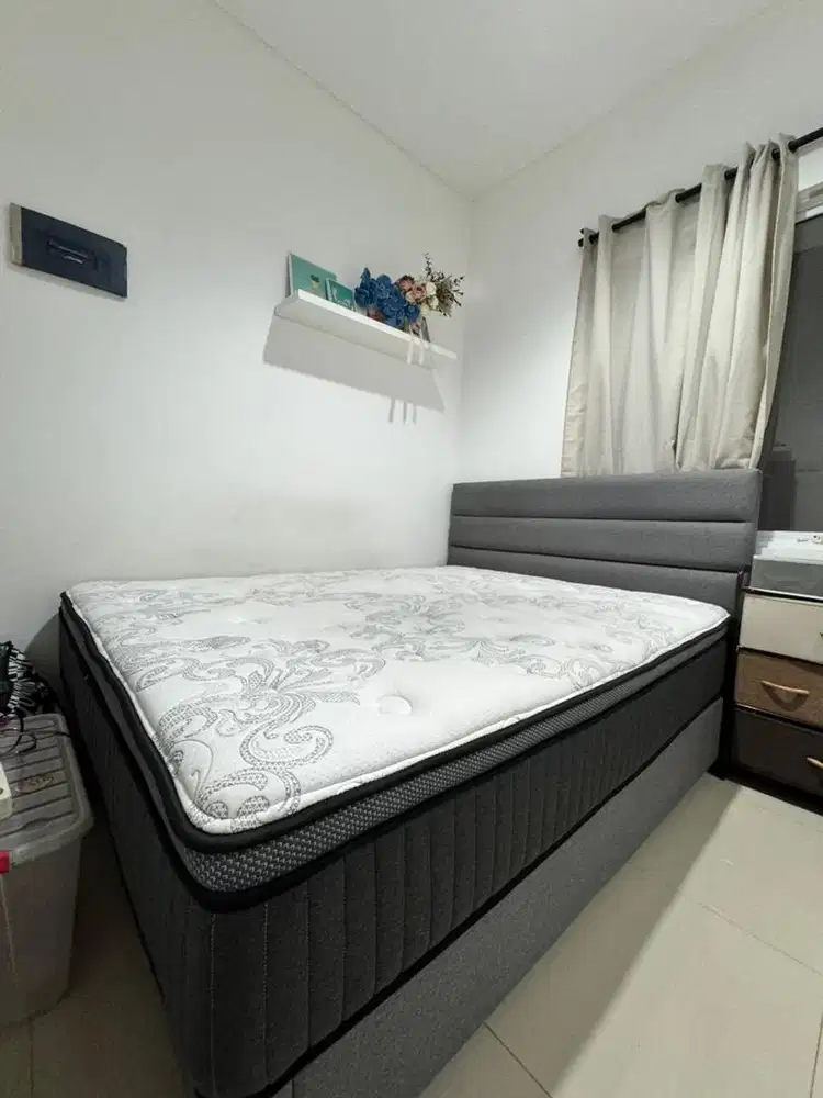 Kasur 160x200 lengkap dipan dan matras