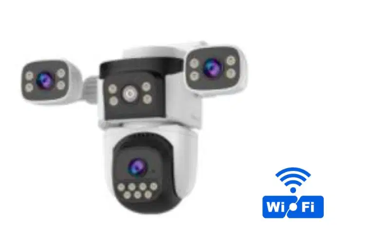 2 MP Plastic Waterproof WIFI PTZ Battery Camera (3 Lens)