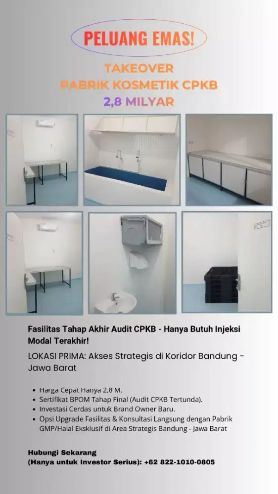 Pabrik Kosmetik Siap Lanjut di Bandung