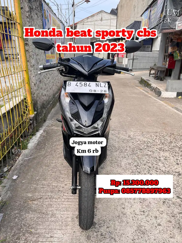 (B) honda beat sporty cbs 2023 cash/ credit