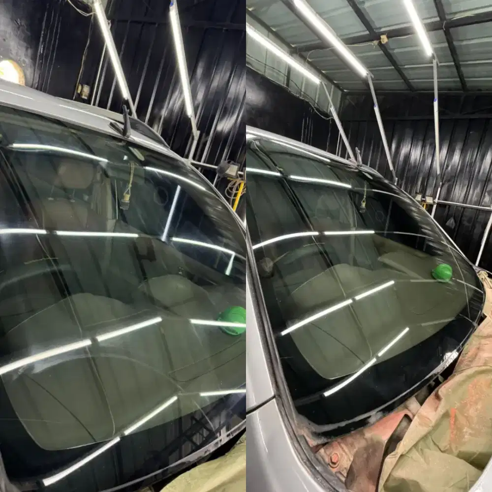 Teknisi poles bodi mobil