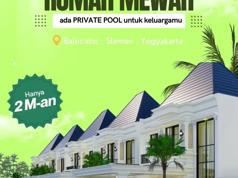 Rumah 2 Lantai Jogja Di Jalan Wates Km 8 Plus Kolam Renang