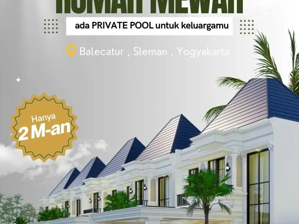 Rumah Mewah Sleman Lingkungan Perumahan  200 m dari Jalan Wates