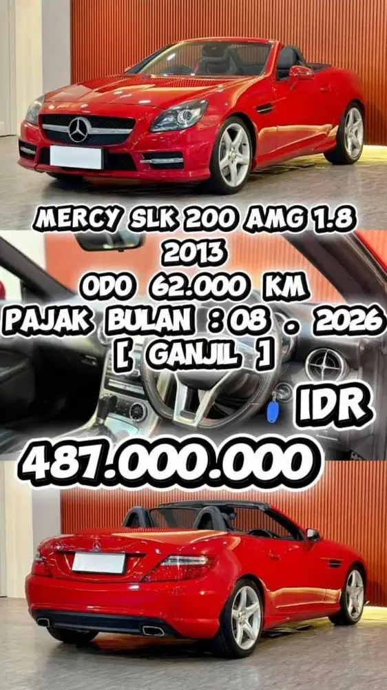 [ ODO 62.000 KM ] MERCEDES-BENZ MERCY SLK200 AMG 1.8 AT 2013
