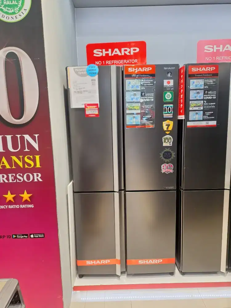 CREDIT KULKAS SHARP 4 pintu bunga 0%