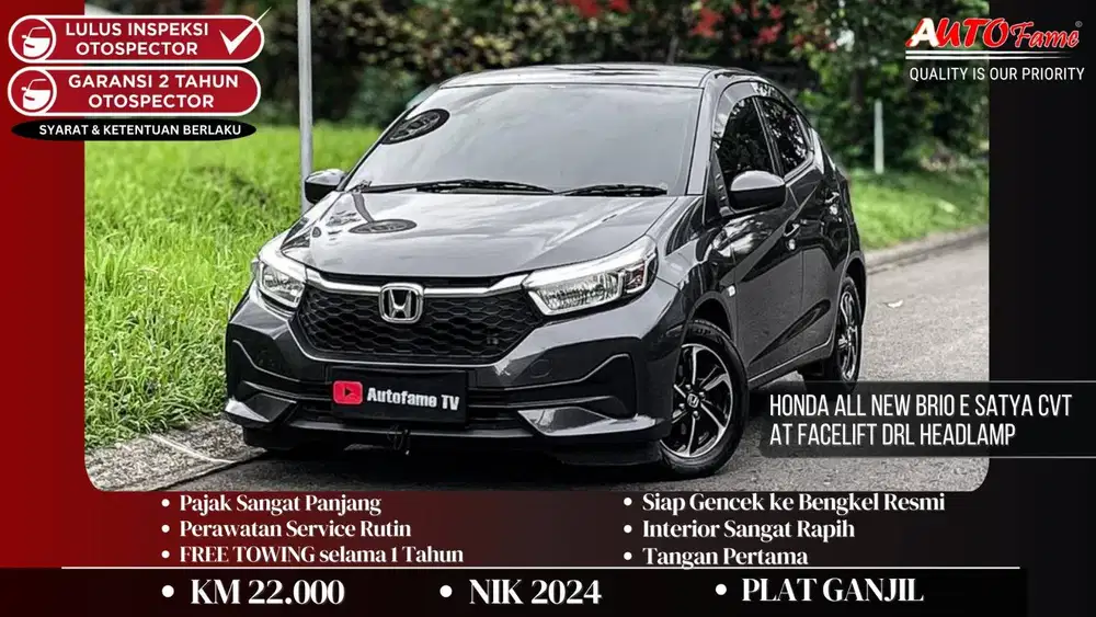 Honda All New Brio E Satya CVT AT FACELIFT DRL HEADLAMP NIK 2024