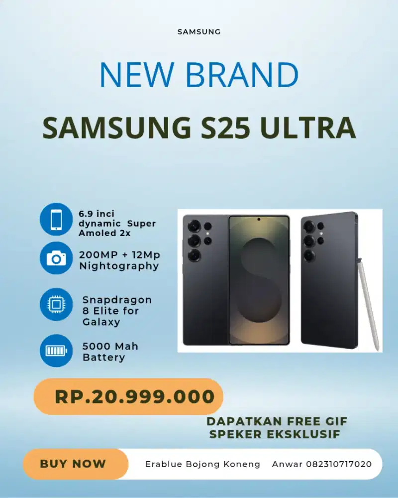 Samsung Galaxy S25 Ultra 12/512 Dapatkan Free Speker Eksklusif Samsung