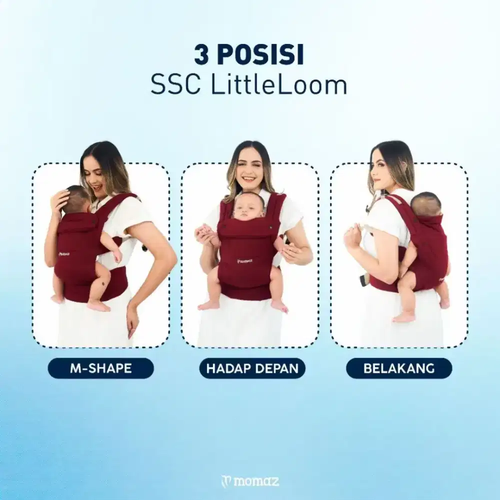 Momaz Gendongan Bayi SSC M Shape 3in1- Gendongan Bayi Newborn