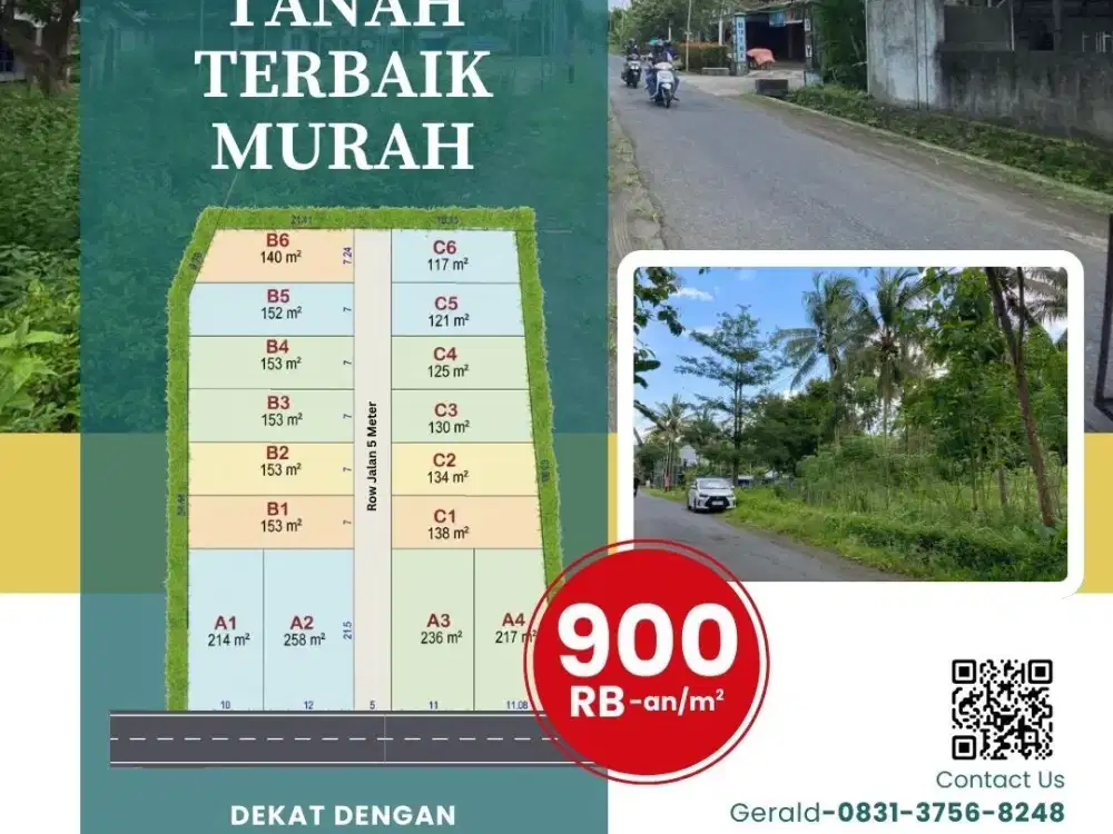 Tanah  murah  900rb-an Dekat Candi Borobudur