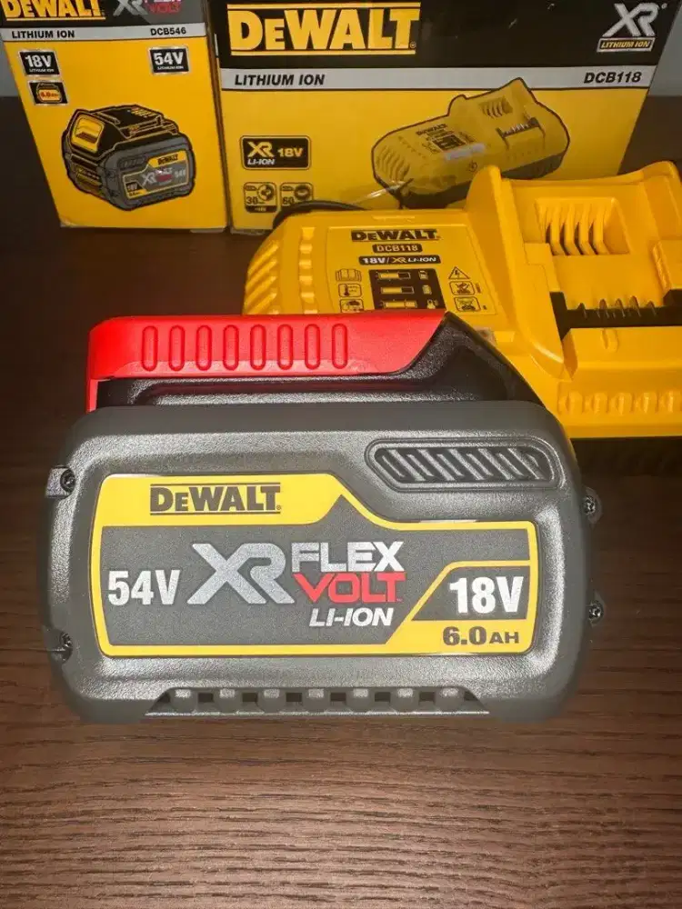 54V Battery Baterai FLEXVOLT 6.0AH DCB546 LITHIUM ION Alat Bor Tool