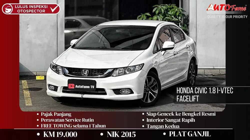 KM 19RB Honda Civic 1.8 I-VTEC Facelift 2015