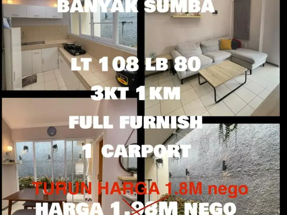 Termurah! Rumah di Tatar Banyak Sumba Kota Baru Parahyangan