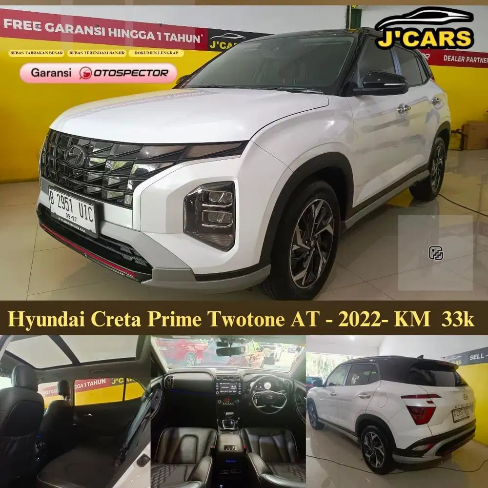 [KM 33k] Hyundai 1.5 Creta Prime Twotone Automatic 2022 Ringan Murah
