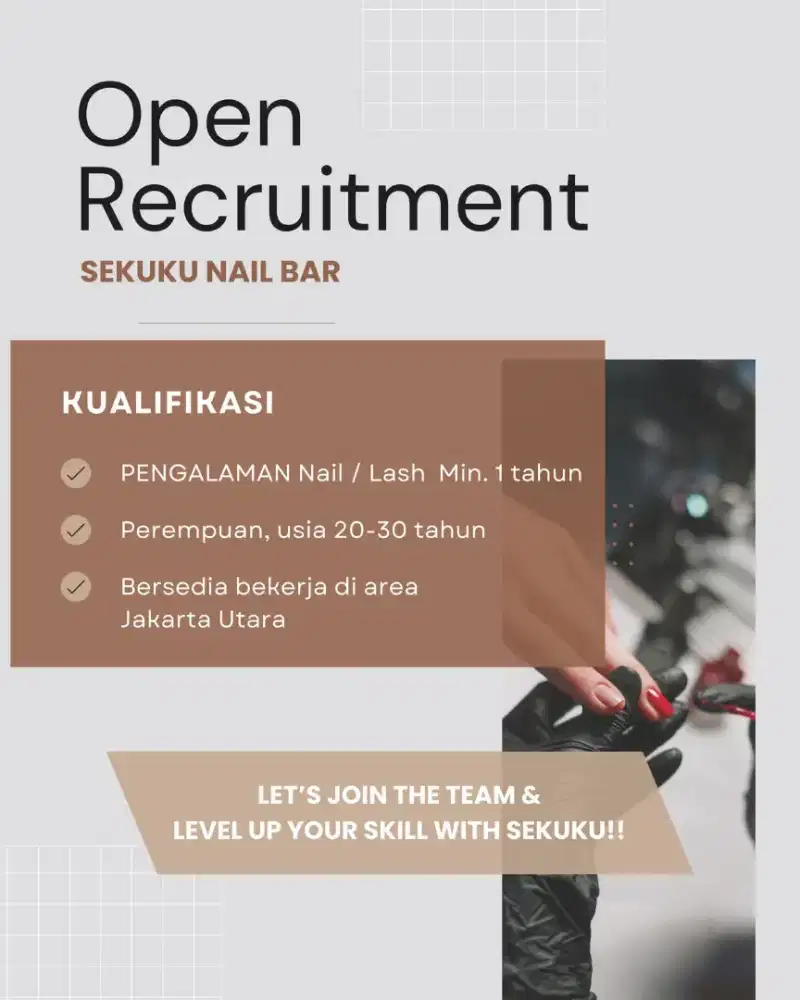 LOWONGAN NAIL THERAPIST