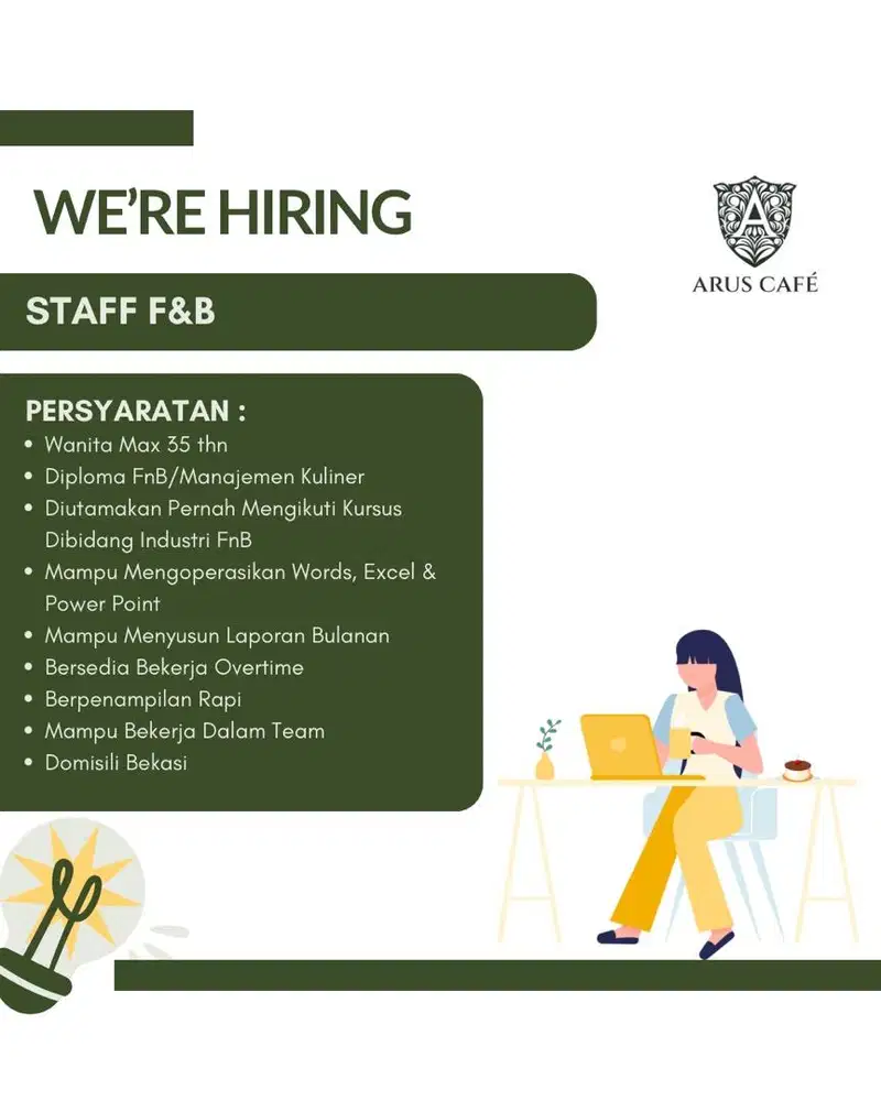 Staff FnB / Asisten FnB