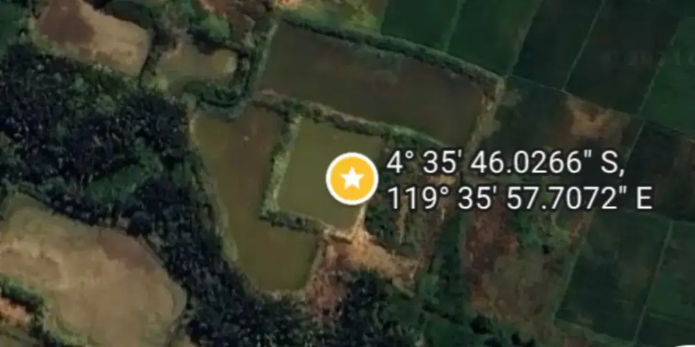 Dijual Empang luas 80 are/0,8 Hektar/8000 m² Desa Tamarupa Kab Pangkep