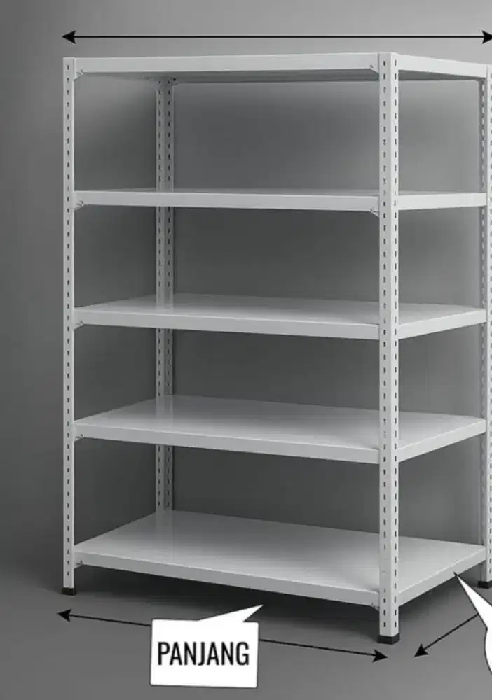 Rak Besi Siku 5 Susun 150 × 30 × 200 cm