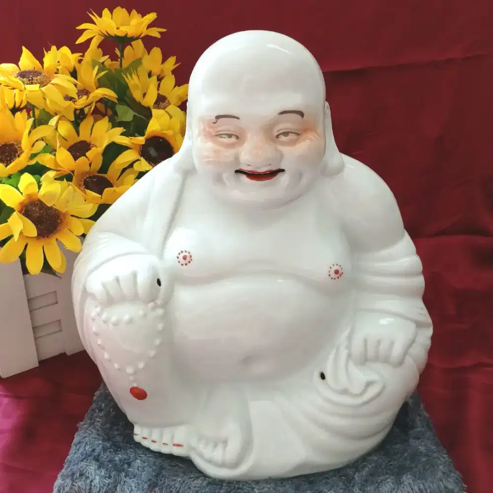 Patung ropang besar Happy Budha Chinese Yixing ware, buatan tangan
