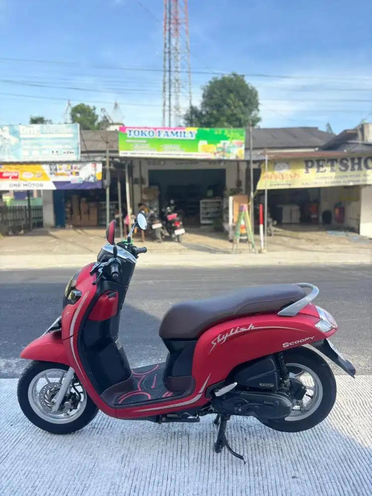 Scoopy 2019 merah doff murah siap pakai