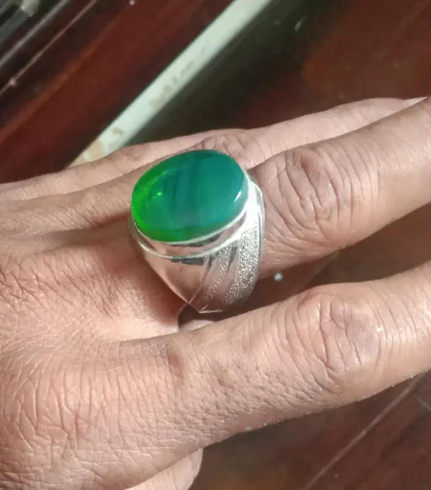 Cincin Batu Akik Giok Burma
